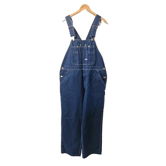 Big Smith Men's 40x30 Bib Overalls Denim Carpenter Farm Utility Zip Closure - Picture 1 of 9